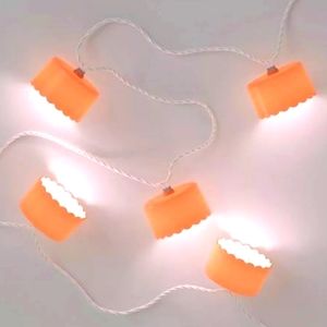 Opalhouse 10ct Incandescent Mini Lights with Scalloped Hoods, Peach Orange